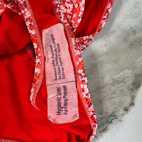 NWT Lulu's On the Yacht Coral Pink Floral Print Knotted One-Piece Swimsuit, M - Picture 8 of 13